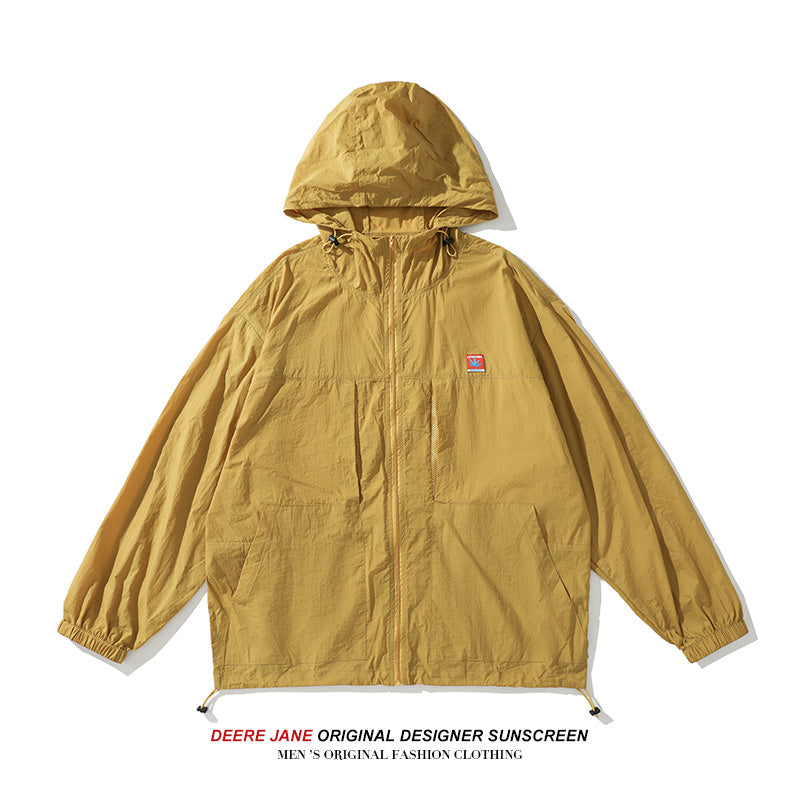 Men Sun Protection Dressing Loose Hooded Outdoor Sun-Proof Clothes Men's Summer