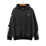 Skeleton Hoodie Washed Bone Heart Chapped Printed Hooded Terry Couple Sweater