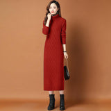 Work Dresses for Girls Autumn and Winter New Coat Knitted Dress for Women