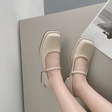 Nude Pumps Block Heel