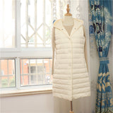 Women Winter Coats Puffer down Vest Winter Down Vest Women's Thin Hood Coat