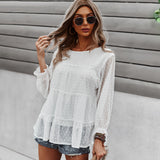 Beth Dutton Outfits Autumn and Winter round Neck Casual Shirt Long Sleeve T-shirt