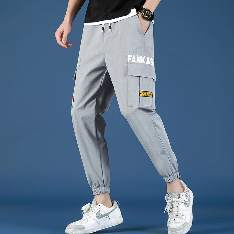 Men Cargo Pants Cotton Overalls Men's Casual Pants Baggy Pants