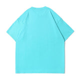 Men T Shirt Summer Casual Tops Letter Print Short-Sleeve T-shirt Men's Fashion Brand round Neck Half Sleeve Trendy Loose Pullover