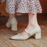 Nude Chunky Heel