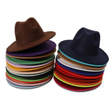 Walter White Fedora Fur Felt Hat Men and Women Autumn Winter Retro Fedora Hat