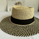 Straw Hat Summer Retro Flat Top Hat