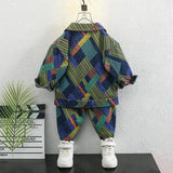 Toddler Boys Jackets Boys Autumn Clothing Denim Suit Children Two Pieces