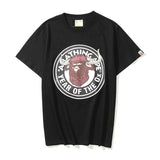 Shark Print T Shirt T-shirt Short Sleeve Black Fashion Loose