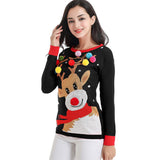 Ugly Christmas Sweater Autumn and Winter Elk Sweater for Women