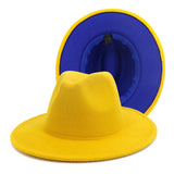 Walter White Fedora Two-Tone Woolen Hat Double-Sided Felt Hat Autumn and Winter Assorted Colors Retro