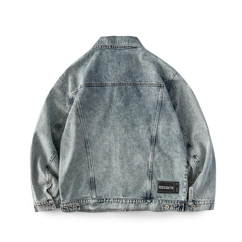 Spring Men's Vintage Top Plus Size Loose Denim Jacket Men Denim Jacket