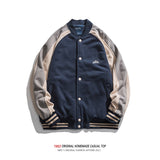 Letterman Jacket Outfit Senior Jackets Varsity Baseball Coat Vintage Baseball Uniform Men's Spring and Autumn Men's Loose Jacket
