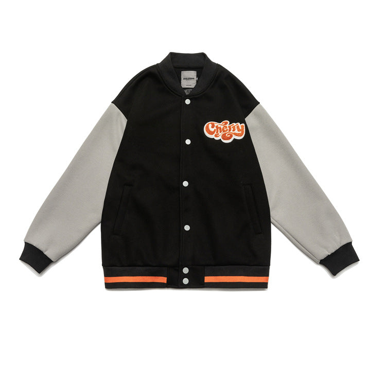 Letterman Jacket Outfit Senior Jackets Varsity Baseball Coat Autumn Loose Coat