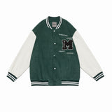 Letterman Jacket Outfit Senior Jackets Varsity Baseball Coat Vintage Loose Embroidered Jacket