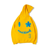 Smiley Face Hoodie Smiley Face Loose Sweater Men's Hooded plus Size Coat
