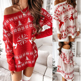 Sweater Dress Outfit With Tights 2 Pieces Set (The Tights Is Just A Gift Form Us, Is Not The Same One With The Model Wear On The Picture)