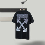 Off White T Shirt Ow Men's ShortSleeved Tshirt Cotton Round Neck Loose Owt