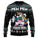 Black Christmas Sweater 3D Printed Air Layer Crew Neck Sweater