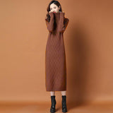 Work Dresses for Girls Autumn and Winter New Coat Knitted Dress for Women