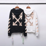Off White Hoodie Printed Cotton Sweater Zipper Coat Owt Casual Fashionable