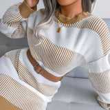 Sweater Dress Outfit With Tights 2 Pieces Set Autumn and Winter Casual Loose Sweater Dress Knitted Dress