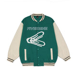 Letterman Jacket Outfit Senior Jackets Varsity Baseball Coat Men's Stitching Loose Lapel Jacket