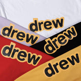 Justin Bieber Drew House Smiley round Neck Male and Female Couples Wear Letter Printed High Street Short Sleeve Tshirt