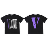 Vlone Friends Men's Casual Fashion Short Sleeve Men's and Women's Tshirt