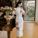 Women Cottagecore Dress Vintage Women's Cheongsam Women's Long Dress