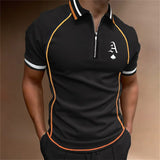 Polo Shirts Men's Polo Shirt Short Sleeve Color Matching T-shirt