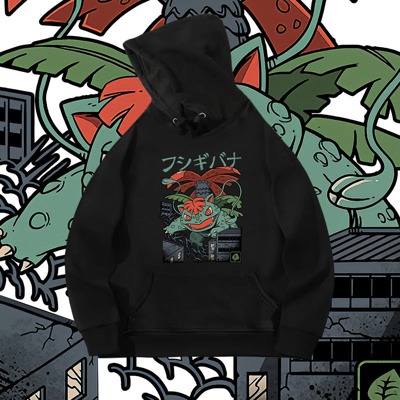 Men and Women Pokemon Pikachu Hoodie Bulbasaur Hooded Sweater