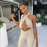 Women Top & Pant 2 Piece Set Spring Slim-Fitting Pants Casual Suit