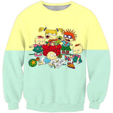 The Simpsons Sweatshirts Simpsons 3D Personality Printed Crew Neck Sweatshirt AliExpress, Amazon, Wish, Hot Sale