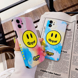 justin b drew phone case Drew Phone Case Female Apple 12 11 Smiley Xri7 Straight Edge I8plus