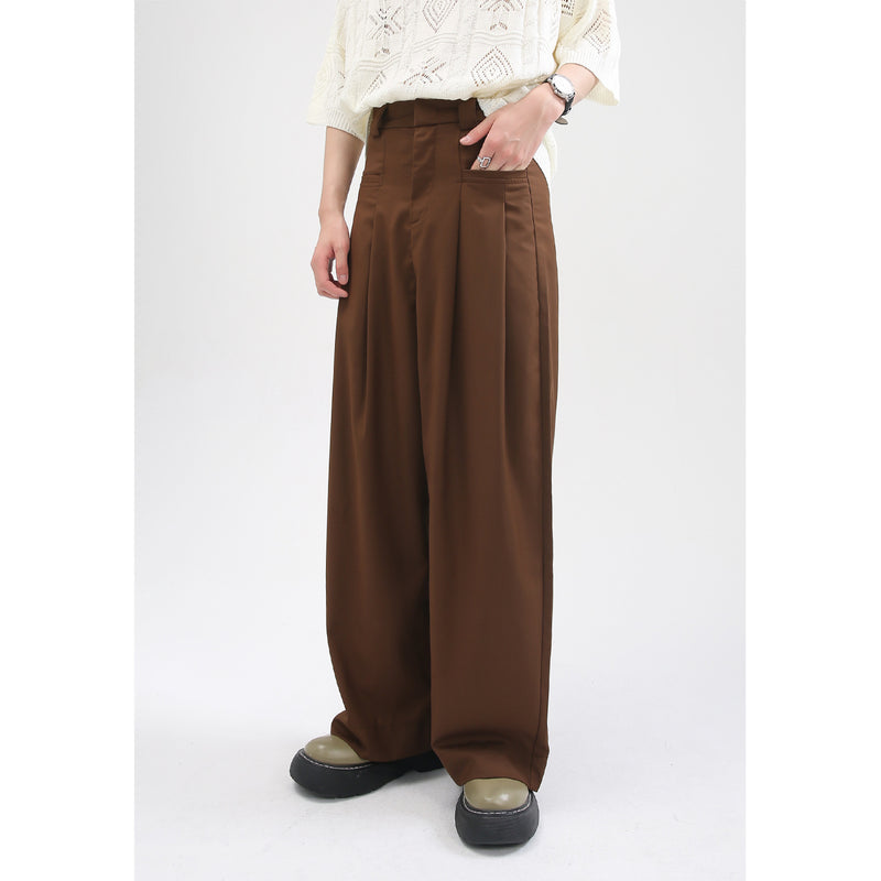 Men Suit Pants Men's Summer Solid Color Casual Suit Pants Men
