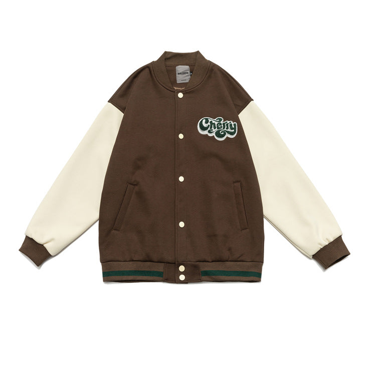 Letterman Jacket Outfit Senior Jackets Varsity Baseball Coat Autumn Loose Coat