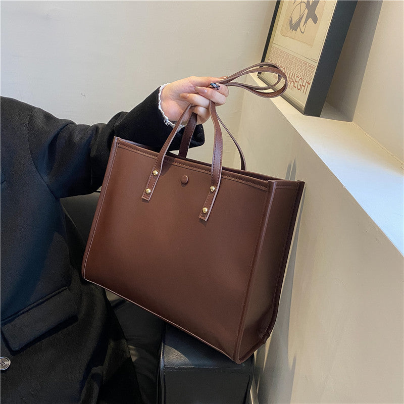 The Teacher Tote Autumn Women's Shoulder Bag Women's Bag Fashion Simple Handbag Large Capacity Pu Casual Shoulder Bag