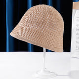 Straw Hat Hollow Summer Knitted Fisherman Hat