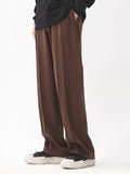 Men Suit Pants Waffle Pants Loose Drooping Casual plus Size