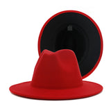 Walter White Fedora Two-Tone Woolen Hat Double-Sided Felt Hat Autumn and Winter Assorted Colors Retro