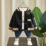 Toddler Boys Jackets Boy's Leather Jacket Coat Spring and Autumn Children