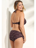 Women Plus Size Swimming Bikini Leopard Print Bikini Swimsuit