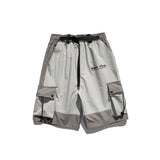 Summer Color Matching Pocket Shorts Men & Women Trendy Casual Five-Point Thin Breathable Beach Pants Drawstring Loose Track Pants