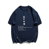 2022 Summer Man Outfits Printed Loose round Neck Half Sleeve Shirt