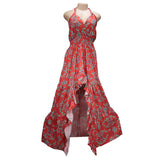 Women Bohemian Dress Spring and Summer Sexy Printed Dress