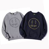 Justin Bieber Drew House Sweatshirts Smiley Face Brushed Hoody Men and Women Couple Crew Neck Coat