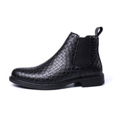 Indo Western Shoes Heavy Industry Woven Surface High-Top Men's Shoes Elastic Sleeve Chelsea Boots