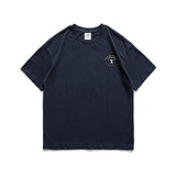 Varsity Jacket for Men Unisex T-shirt Summer Printed Loose Round Neck Pullover