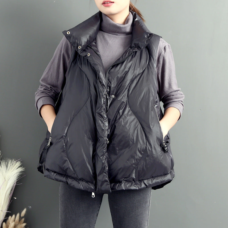 Women Winter Coats Puffer down Vest Female Autumn Winter Retro Artistic Loose plus Size